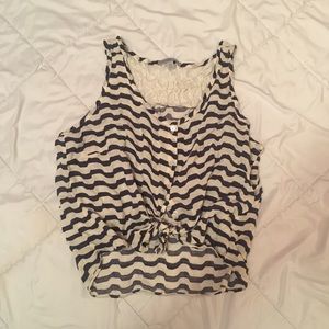 button up tie tank top